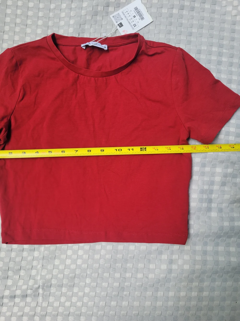Zara Girls Red Cropped Tee & Black Ribbed Tank Set WOMENS Size M